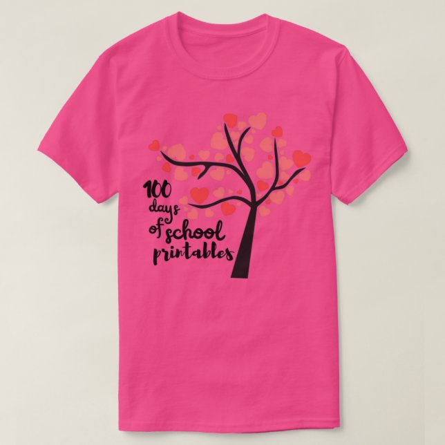 Camiseta 100 días de día de San Valentín de imprentas escol (Diseño del anverso)