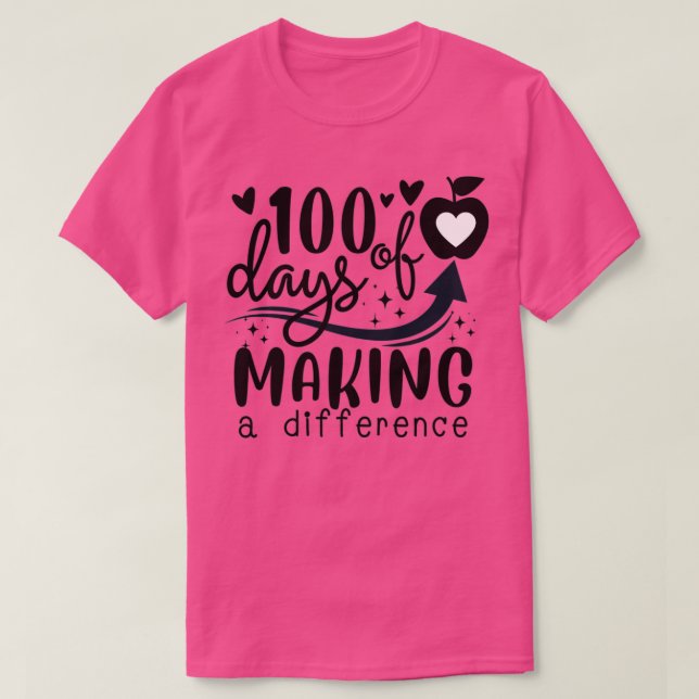 Camiseta 100 días de diferencia 100 días de escuela (Diseño del anverso)