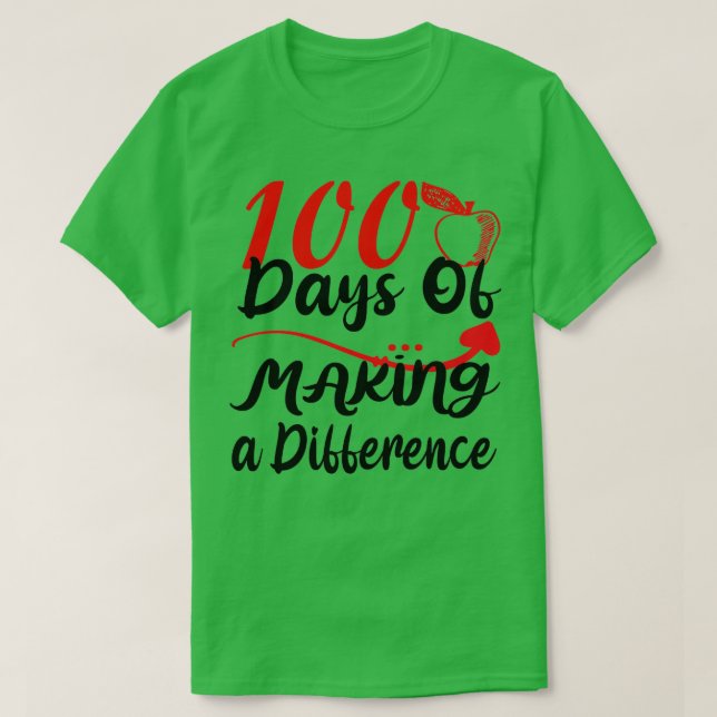 Camiseta 100 días de diferencia 3 (Diseño del anverso)