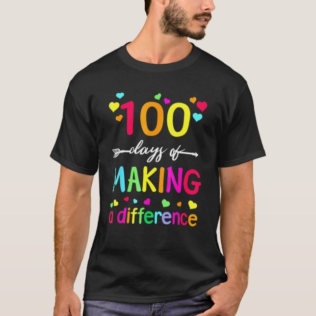 Camiseta 100 días de diferencia docente (Anverso)