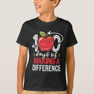 Camiseta 100 días de diferencia en el centésimo día de clas