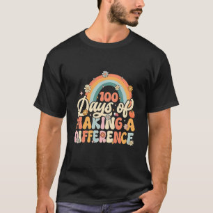 Camiseta 100 días de diferencia en la enseñanza del arcoiri