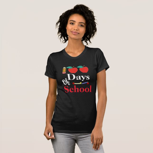 Camiseta 100 días de diseño de la escuela (Anverso completo)