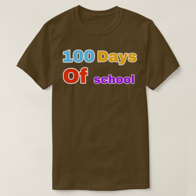 Camiseta 100 días de diseño gracioso escolar (Diseño del anverso)