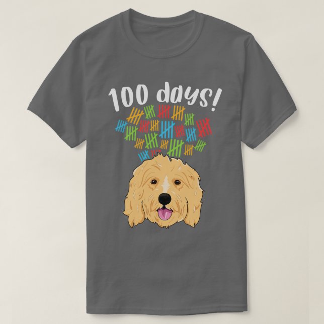 Camiseta 100 días de disfraz escolar Chica perro perro (Diseño del anverso)