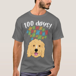 Camiseta 100 días de disfraz escolar Chica perro perro