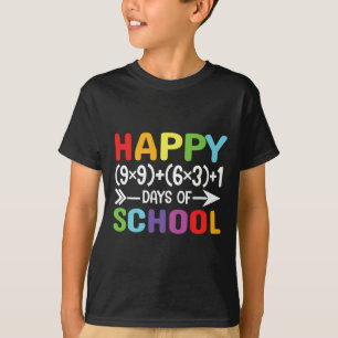 Camiseta 100 días de ecuación docente de matemáticas escola
