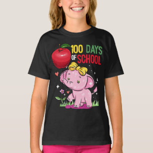 Camiseta 100 días de Elefante Escolar 100° jardín de infant