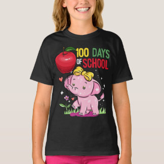 Camiseta 100 días de Elefante Escolar 100° jardín de infant