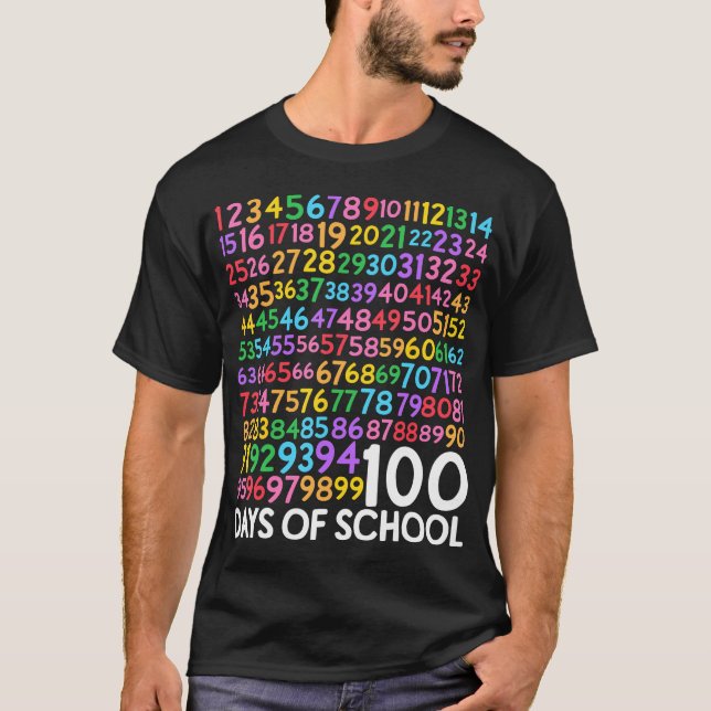 Camiseta 100 Días De Enseñanza 100 Días (Anverso)
