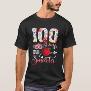 Camiseta 100 Días De Enseñanza De Chicas Florales Escolares