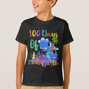 Camiseta 100 Días De Enseñanza De Dinosaurio En La Guarderí