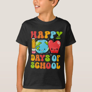 Camiseta 100 Días De Enseñanza De Niños Adultos Felices 100