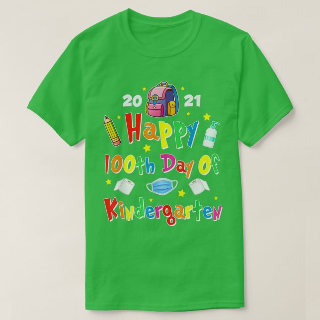 Camiseta 100 Días De Enseñanza De Niños Y Niñas (Diseño del anverso)