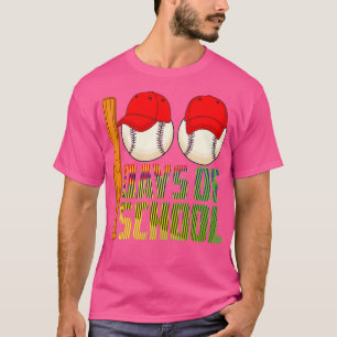 Camiseta 100 Días De Enseñanza Escolar De Béisbol Niños Fel