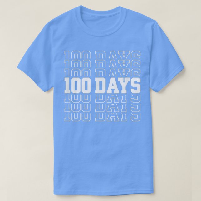 Camiseta 100 Días De Enseñanza Escolar De Secundaria Media  (Diseño del anverso)