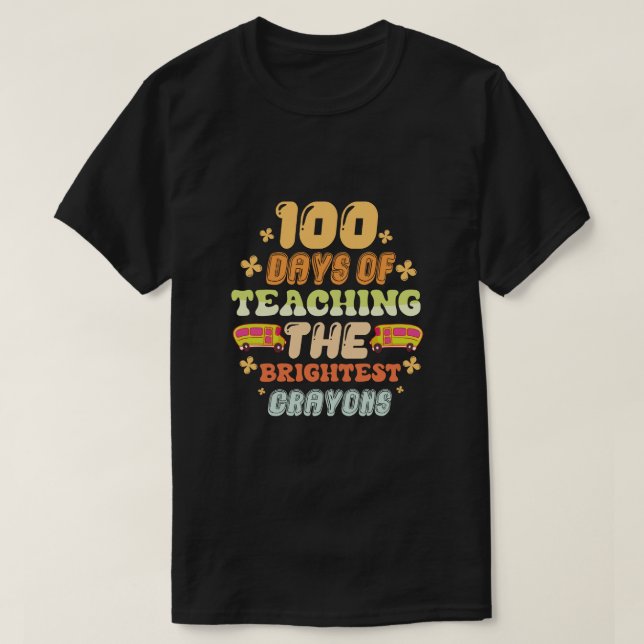 Camiseta 100 días de enseñanza iluminan los cielos (Diseño del anverso)
