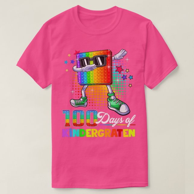 Camiseta 100 Días De Enseñanza Infantil 100 (Diseño del anverso)