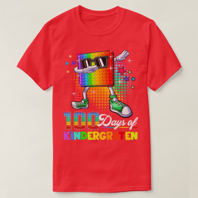 Camiseta 100 Días De Enseñanza Infantil 100 (Diseño del anverso)