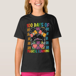 Camiseta 100 Días De Enseñanza Mágica Escuela Bun