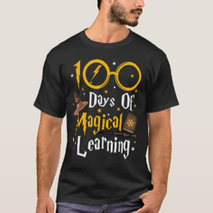 Camiseta 100 Días De Enseñanza Magica Estudiantes Niños