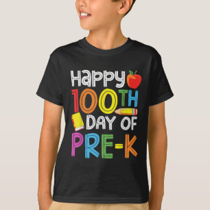 Camiseta 100 Días De Enseñanza Preescolar 100 Días De