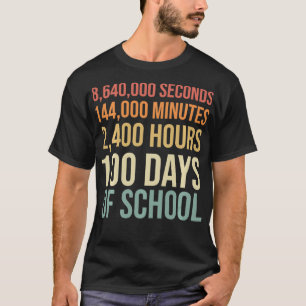 Camiseta 100 días de equipo de profesores escolares 80 Retr