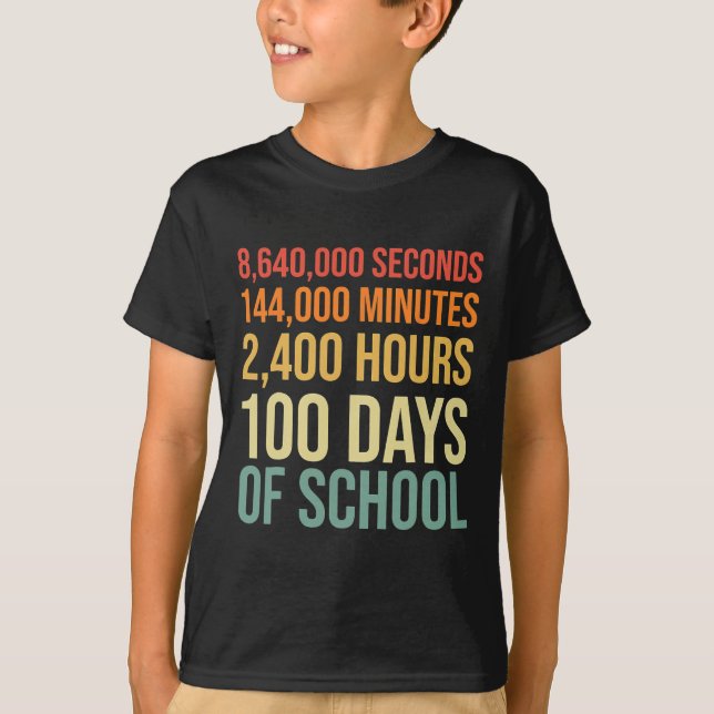 Camiseta 100 días de equipo de profesores escolares 80 Retr (Anverso)
