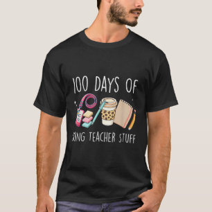 Camiseta 100 Días De Escolar Mujeres Docentes Gráfico 100