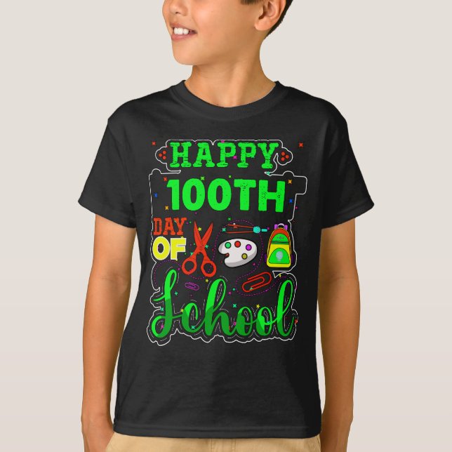 Camiseta 100 días de escolares niños 100 días (Anverso)