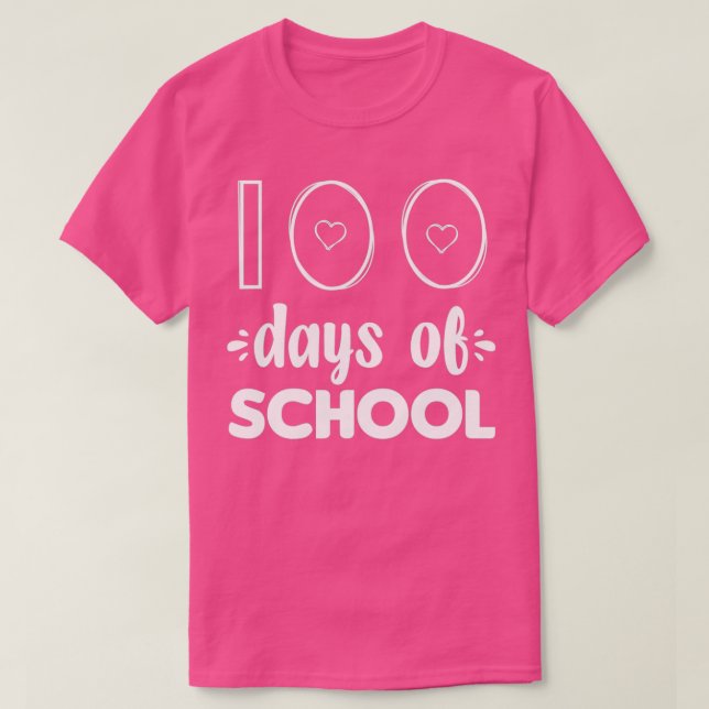 Camiseta 100 días de escolares y profesores para (Diseño del anverso)