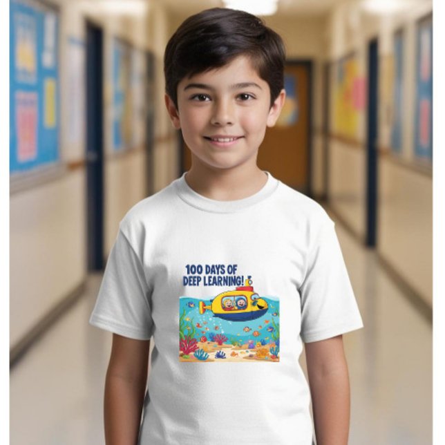 Camiseta 100 días de escolaridad para niños (Subido por el creador)