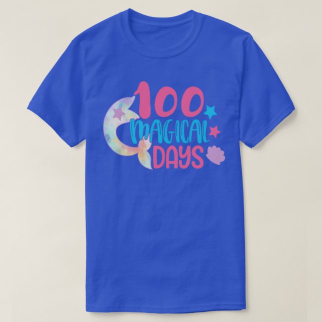 Camiseta 100 Días De Escolarización De La Sirenita 100 Días (Diseño del anverso)