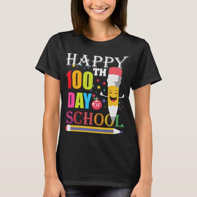 Camiseta 100 días de escolarización de los niños (Anverso)