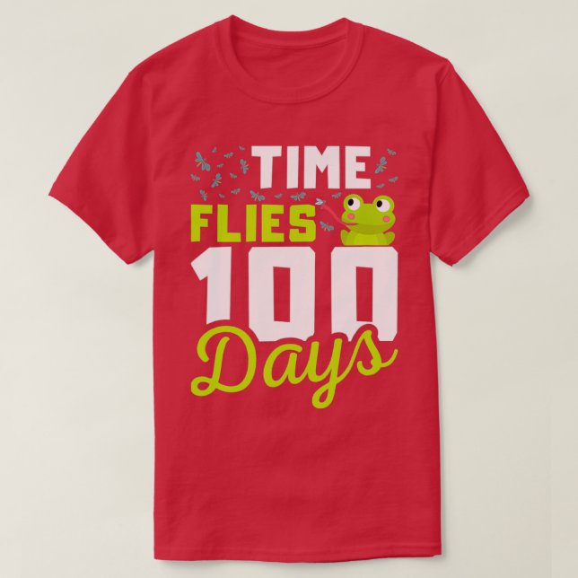 Camiseta 100 días de escolarización de niños 100 días (Diseño del anverso)