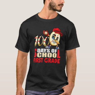 Camiseta 100 días de escolarización de niños de béisbol pri