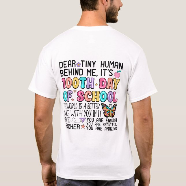 Camiseta 100 Días De Escuela (Reverso)