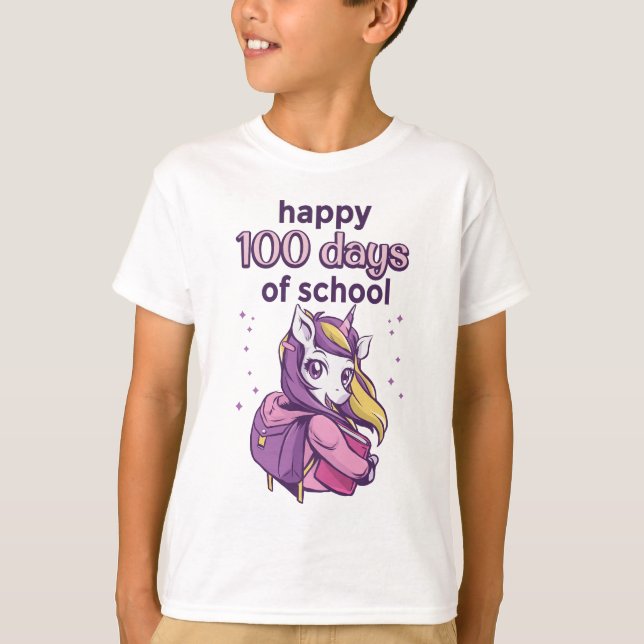 Camiseta 100 días de escuela (Anverso)