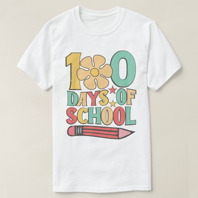 Camiseta 100 días de escuela (Diseño del anverso)
