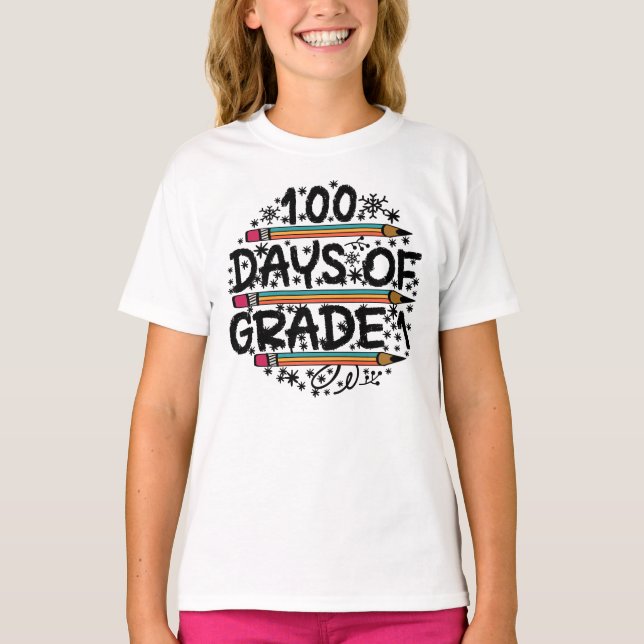 CAMISETA 100 DÍAS DE ESCUELA. (Anverso)