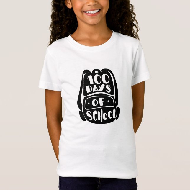 Camiseta 100 días de escuela (Anverso)