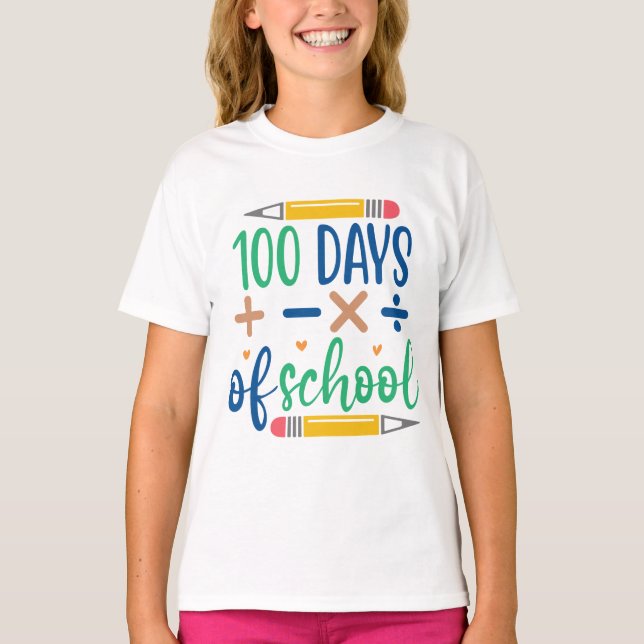 Camiseta 100 días de escuela (Anverso)