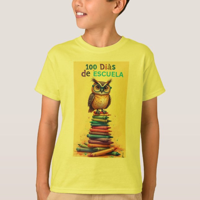 Camiseta 100 dias de escuela (Anverso)