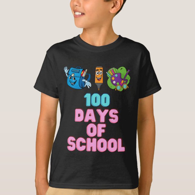 Camiseta 100 días de escuela (Anverso)