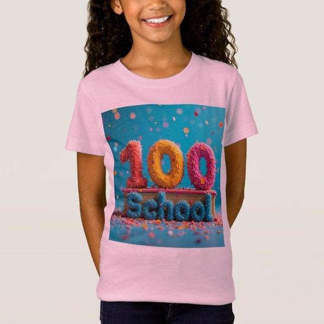 Camiseta 100 días de escuela (Anverso)