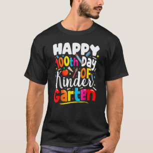 Camiseta 100 Días De Escuela 100º Día De Kindergarten Enseñ