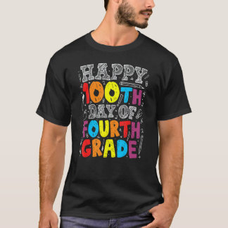 Camiseta 100 Días De Escuela 100º Día De Maestra De 4º Grad