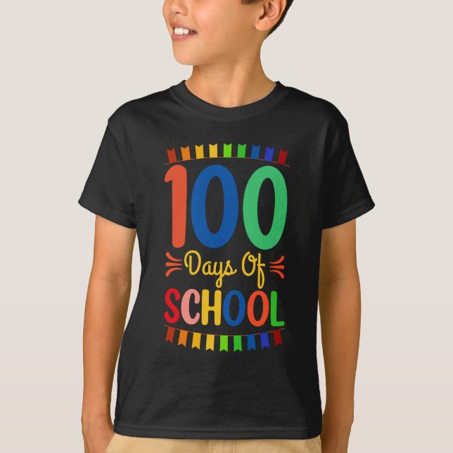 Camiseta 100 días de escuela 100 días de escuela 100 días (Anverso)