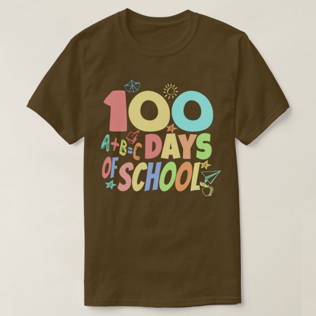 Camiseta 100 días de escuela 100 días más inteligente idea  (Diseño del anverso)