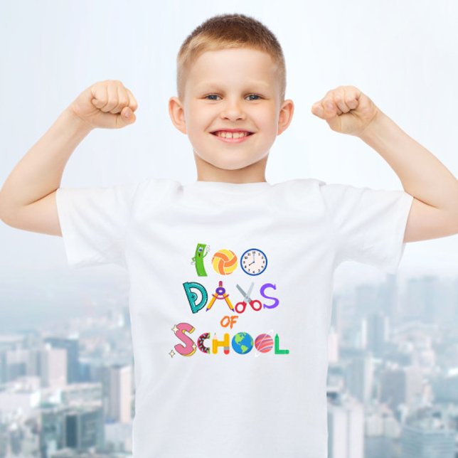 Camiseta 100 días de escuela 100 días niños más inteligente (Subido por el creador)